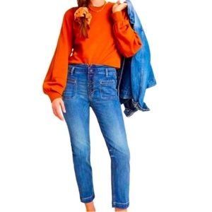 Pilcro Anthropologie High Rise Button Fly Slim Jeans Pants 29